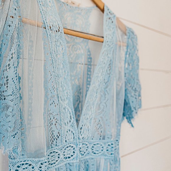 Romantic Lace Duster Cardigan Long Maxi Top Dress - Picture 5 of 8